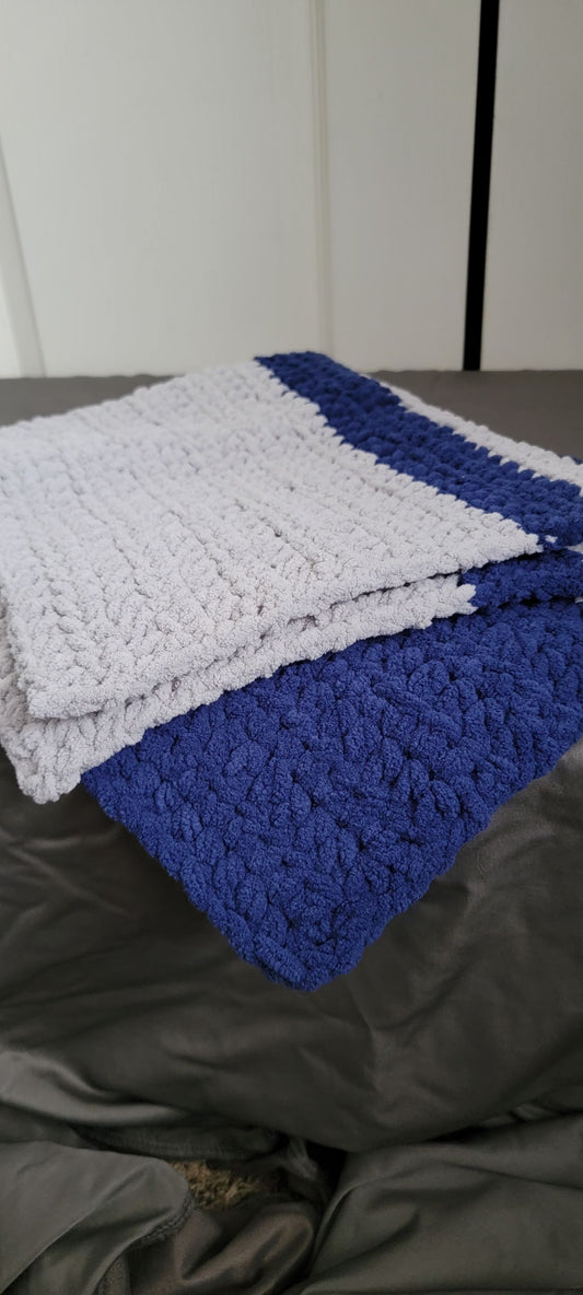 Baby Blanket - Blue/Gray